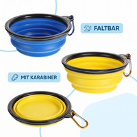 Eispfote Reise-Wassernapf faltbar mit Karabiner