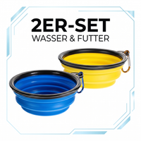 Eispfote Reise-Wassernapf 2er-Set für Wasser und Futter